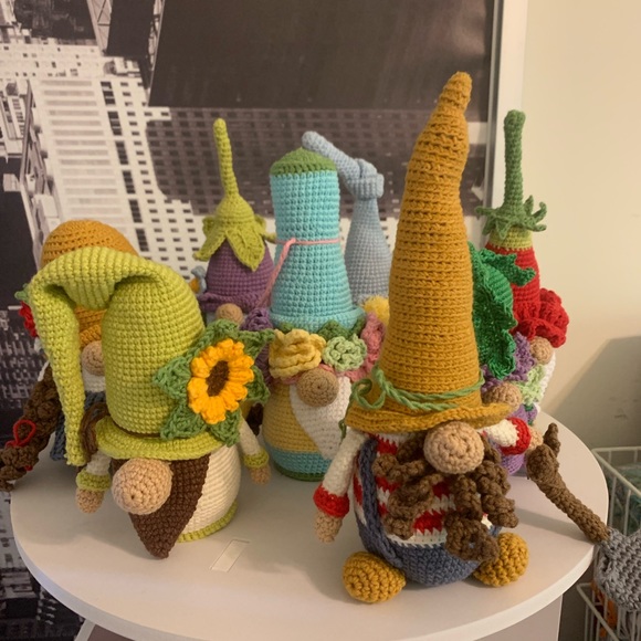 Handmade crochet Mr “Bellflower” gnome - Picture 7 of 7